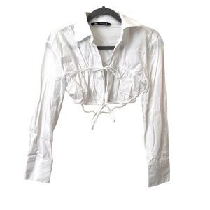 Zara White Crop Top